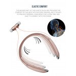 Wholesale Premium Sports Over the Neck Wireless Bluetooth Stereo Headset V8 (Rose Gold)